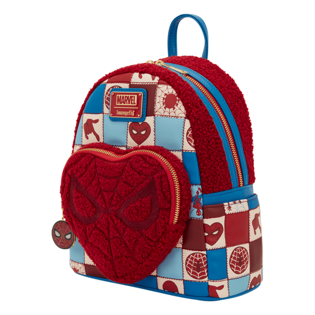 Loungefly - Marvel Spider-Man Web Slinging Mini Backpack With Front Web Motif And Side Pockets
