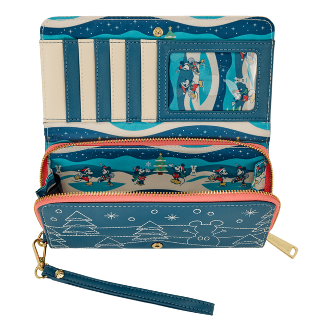 Loungefly - Mickey & Minnie Holiday Flap Wallet 671803563452