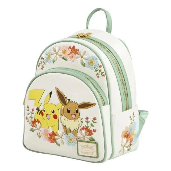 Loungefly – Mini Backpack – Pokemon – Pikachu And Eevee Floral 671803507845