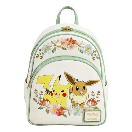 Loungefly – Mini Backpack – Pokemon – Pikachu And Eevee Floral 671803507845