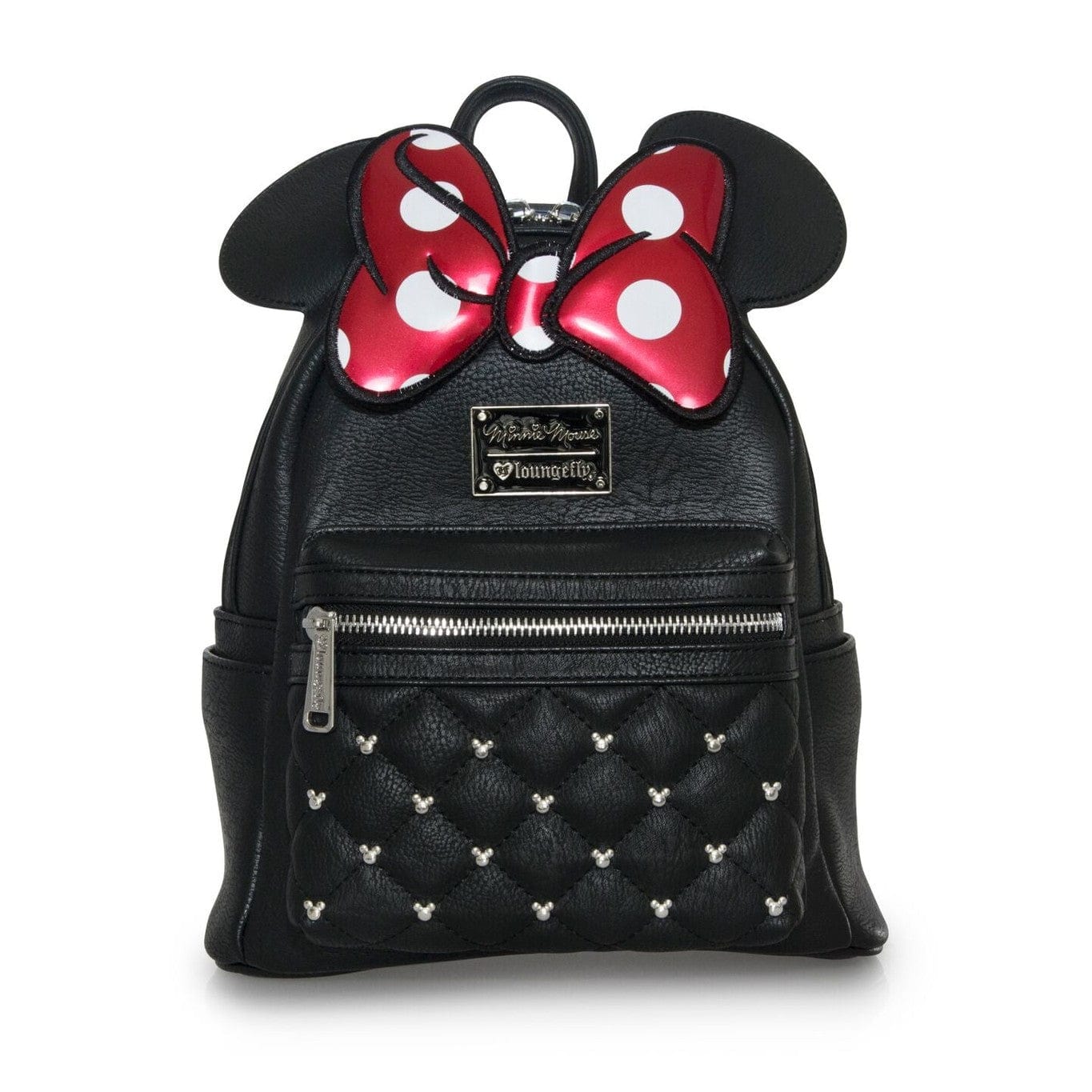 Loungefly - Minnie Bow Disney Mini Backpack Pink Exterior With Iconic Bow Detail Design 671803239845