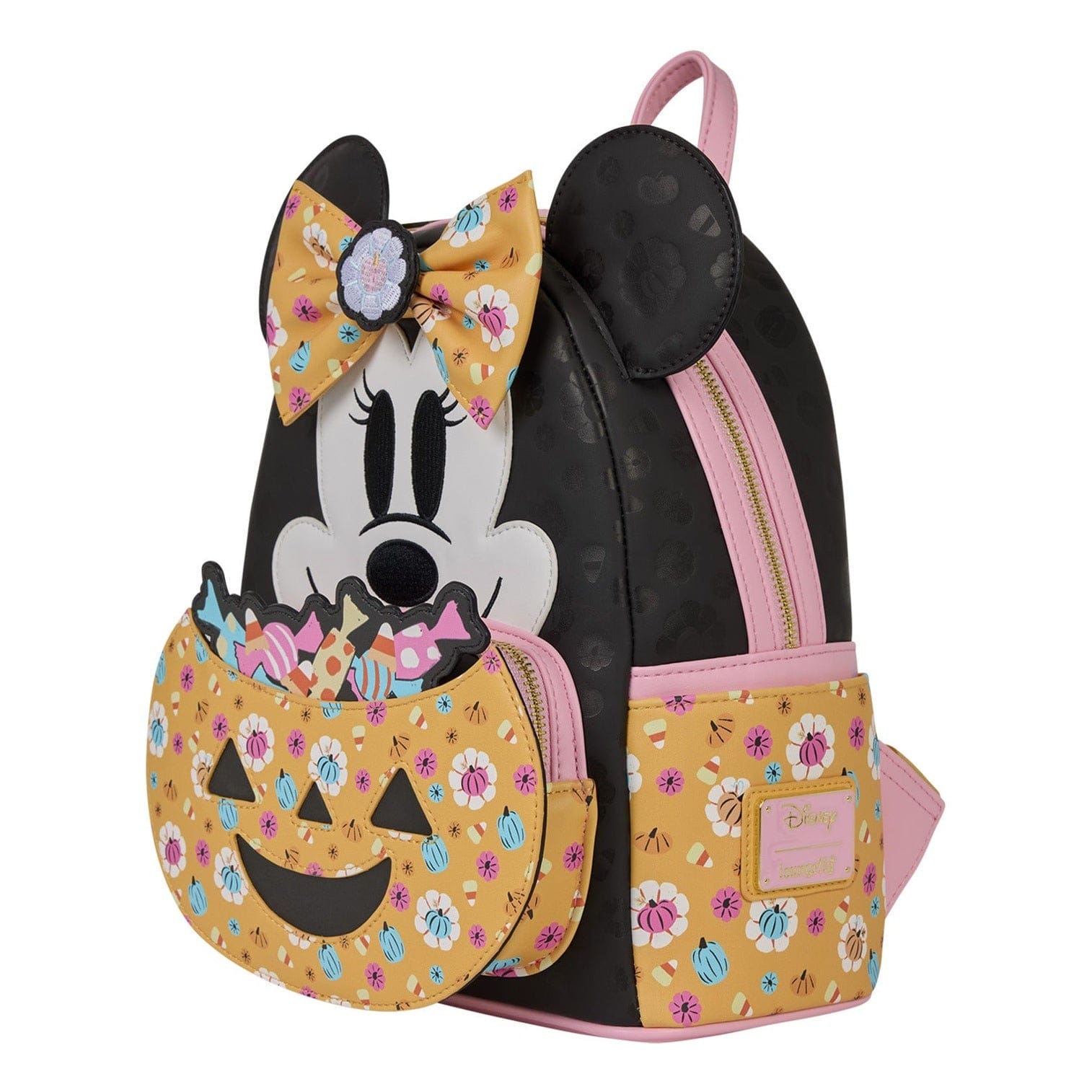 Loungefly - Minnie Mouse Pumpkin Mini Backpack Disney Licensed Collectible Faux Leather With Adjustable Straps 671803555730