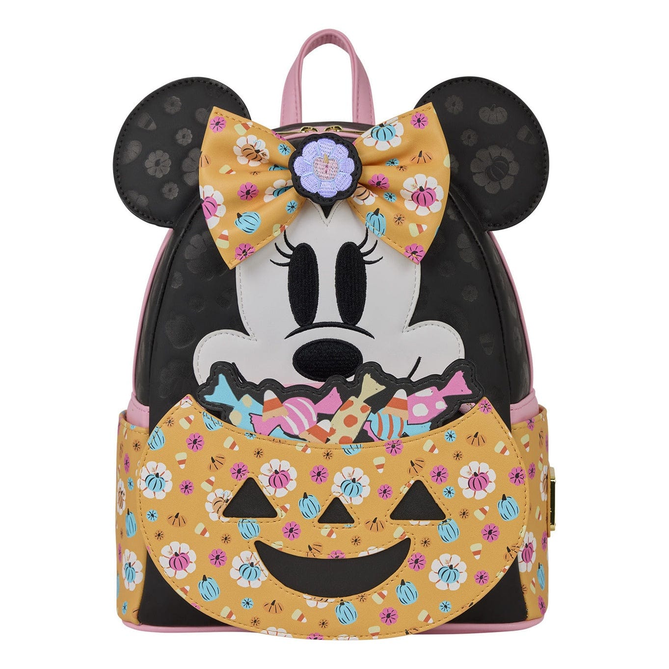 Loungefly - Minnie Mouse Pumpkin Mini Backpack Disney Licensed Collectible Faux Leather With Adjustable Straps 671803555730