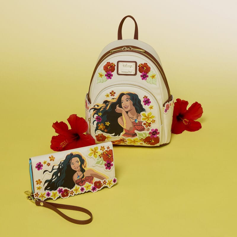 Loungefly - Moana Live Action Floral Wristlet Wallet 671803586871