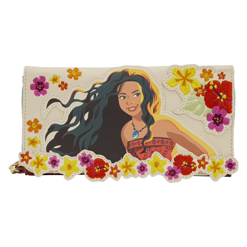 Loungefly - Moana Live Action Floral Wristlet Wallet 671803586871