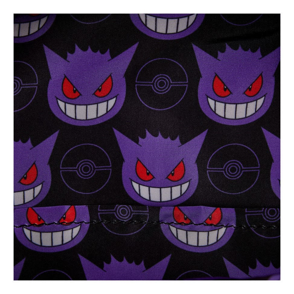 Loungefly - Pokemon Gengar Mini Backpack Embroidered Ghost Type Design With Zippered Compartment And Adjustable Straps