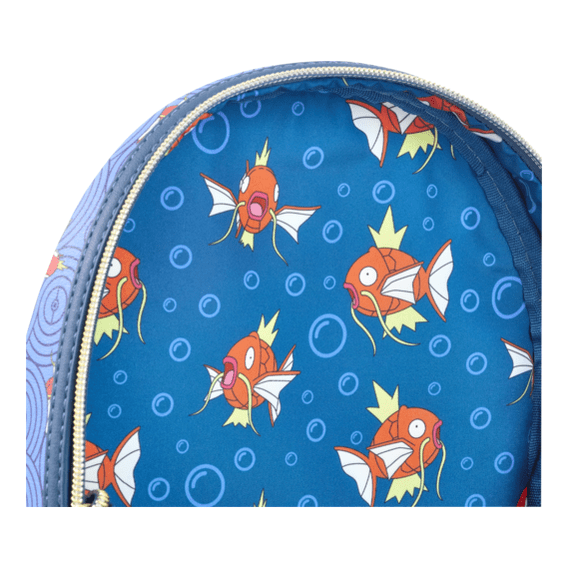Loungefly - Pokemon Magikarp Scene Mini Backpack Licensed Anime Bag With Zipper Pocket And Adjustable Straps