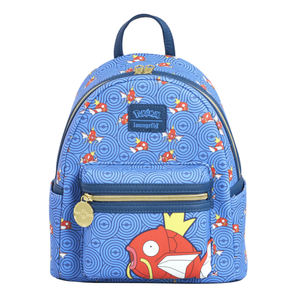 Loungefly - Pokemon Magikarp Scene Mini Backpack Licensed Anime Bag With Zipper Pocket And Adjustable Straps
