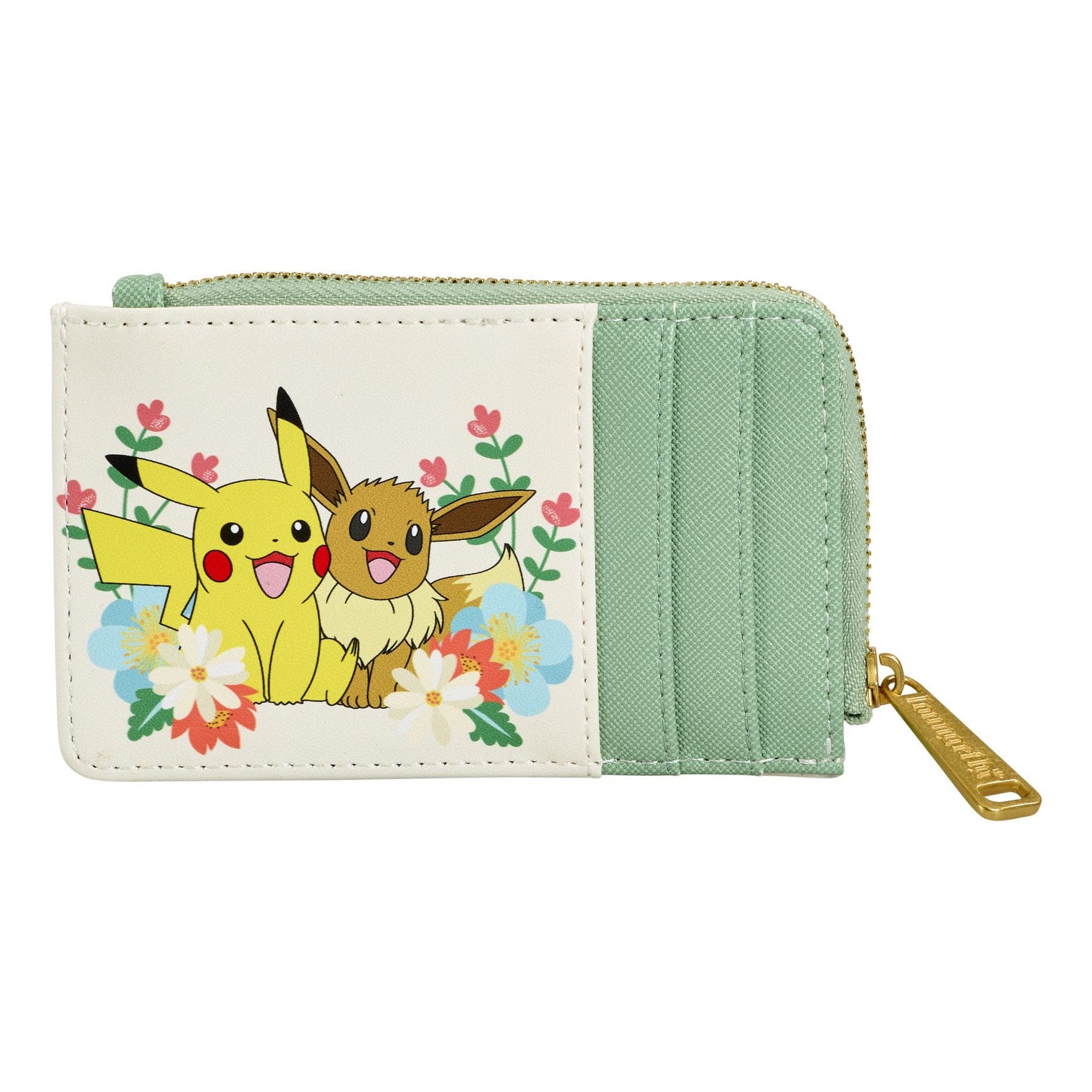 Loungefly - Pokemon Pikachu And Eevee Floral Wallet With Blossoming Pattern And Card Slots 671803507852