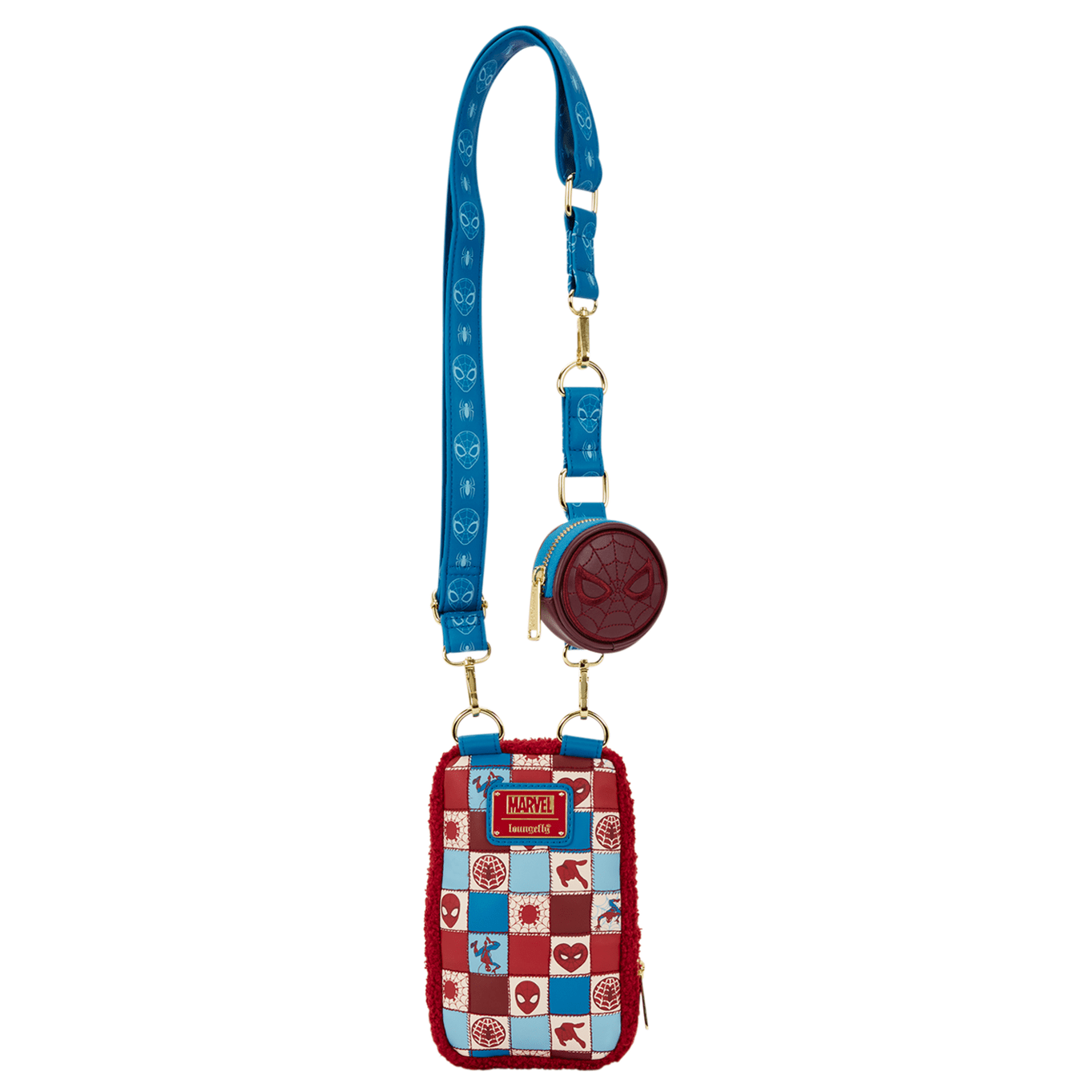 Loungefly - Spider-Man Phone Crossbody Bag With Coin Bag Marvel Licensed Retro Style Collectible Accessory