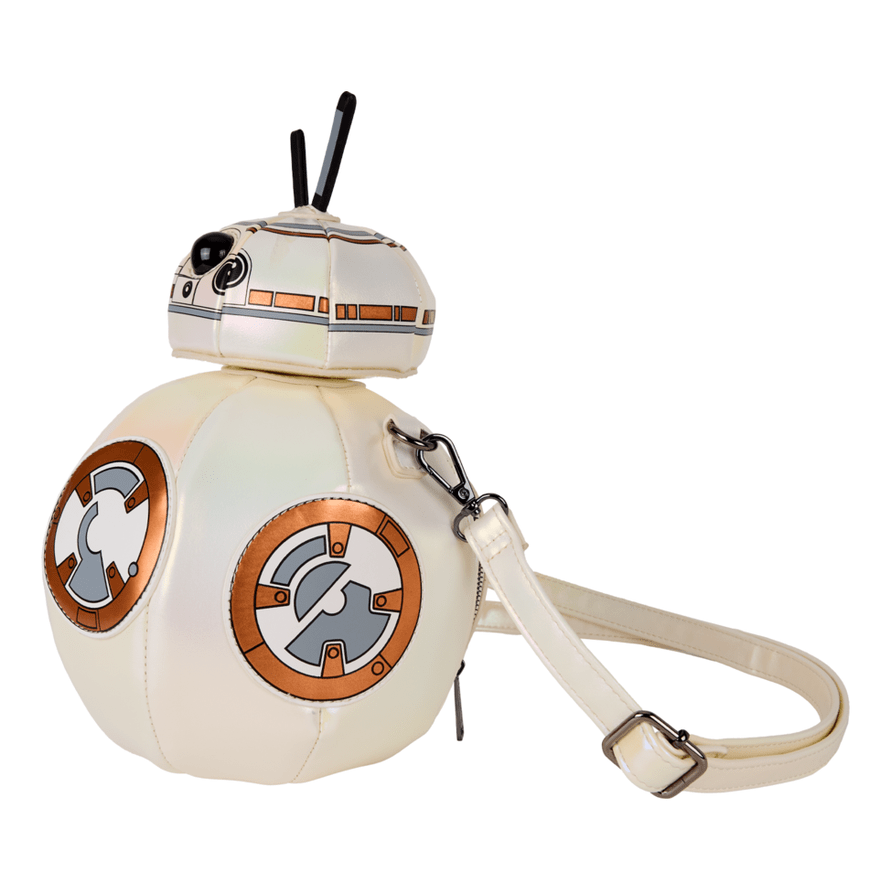 Loungefly - Star Wars BB-8 TFA Figural Crossbody Bag With Detachable Strap And Zipper Compartment
