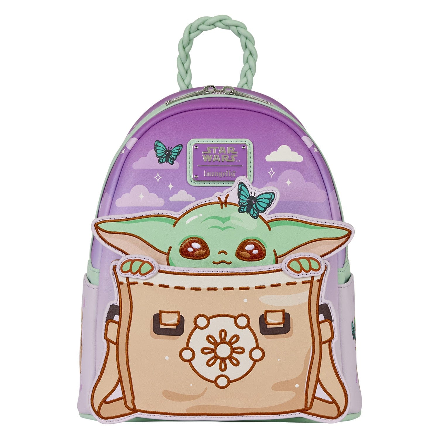 Loungefly - Star Wars Grogu Mini Backpack The Child With Plush Details Padded Straps 671803556744