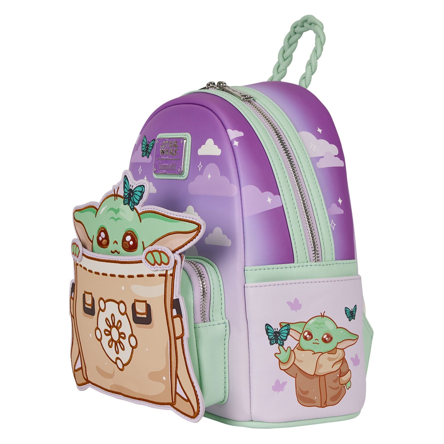 Loungefly - Star Wars Grogu Mini Backpack The Child With Plush Details Padded Straps 671803556744