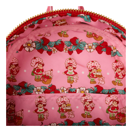 Loungefly - Strawberry Shortcake Licensed Mini Backpack Faux Leather Bag With Adorable Applique
