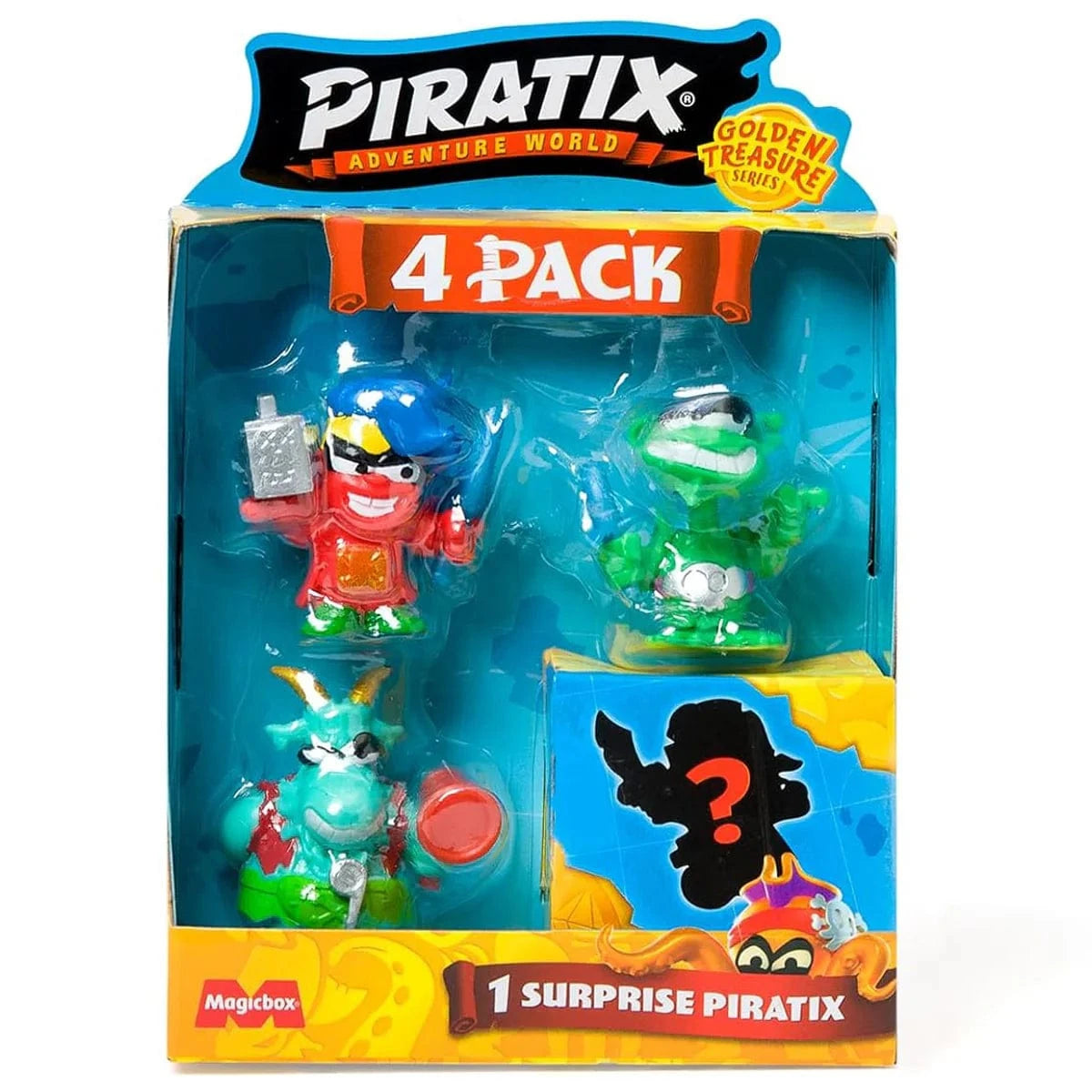 Piratix Adventure World Golden Series 4 Pack Figure Set (styles selected at random) 8431618039113