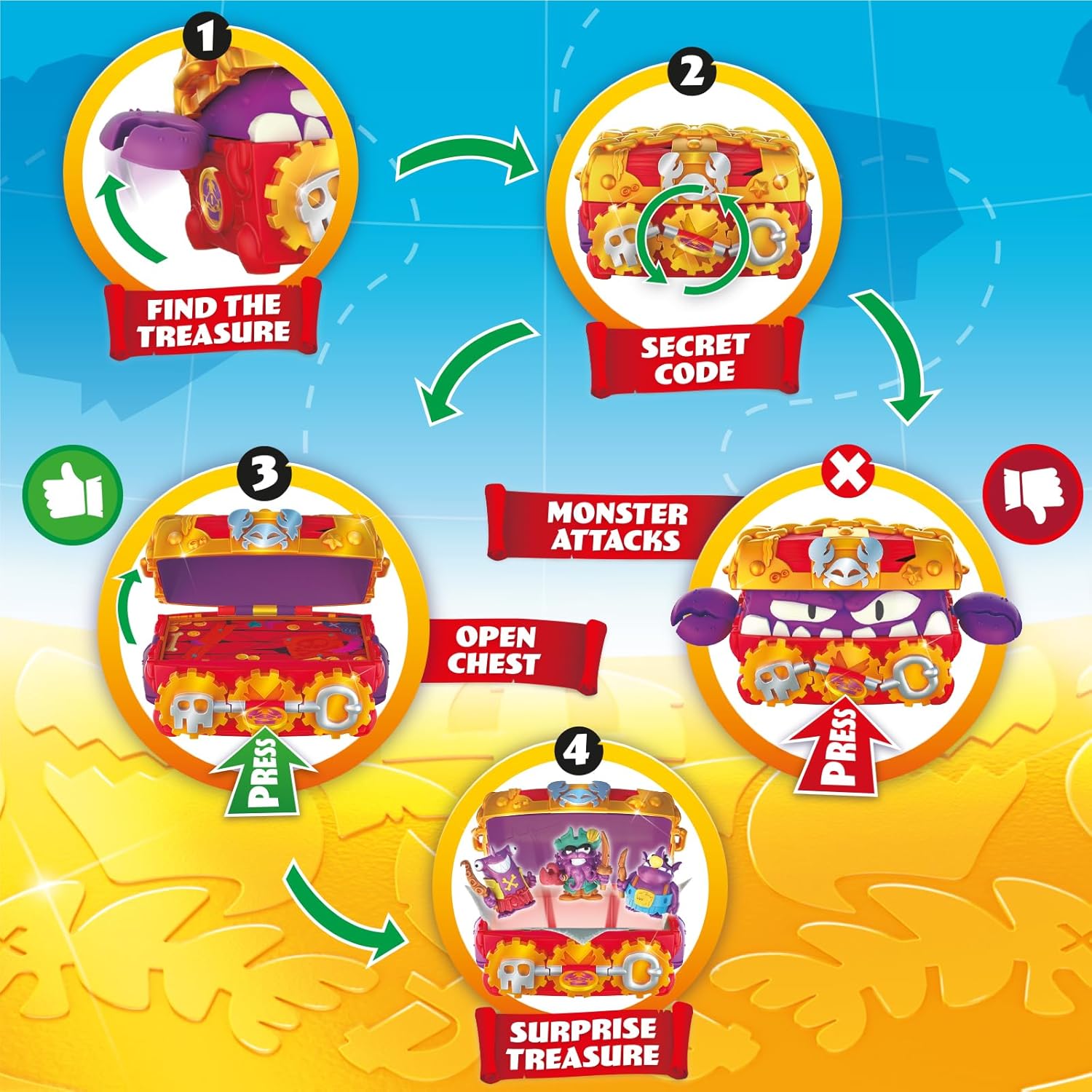 Piratix Adventure World Monster Treasure Chest Playset 8431618030394