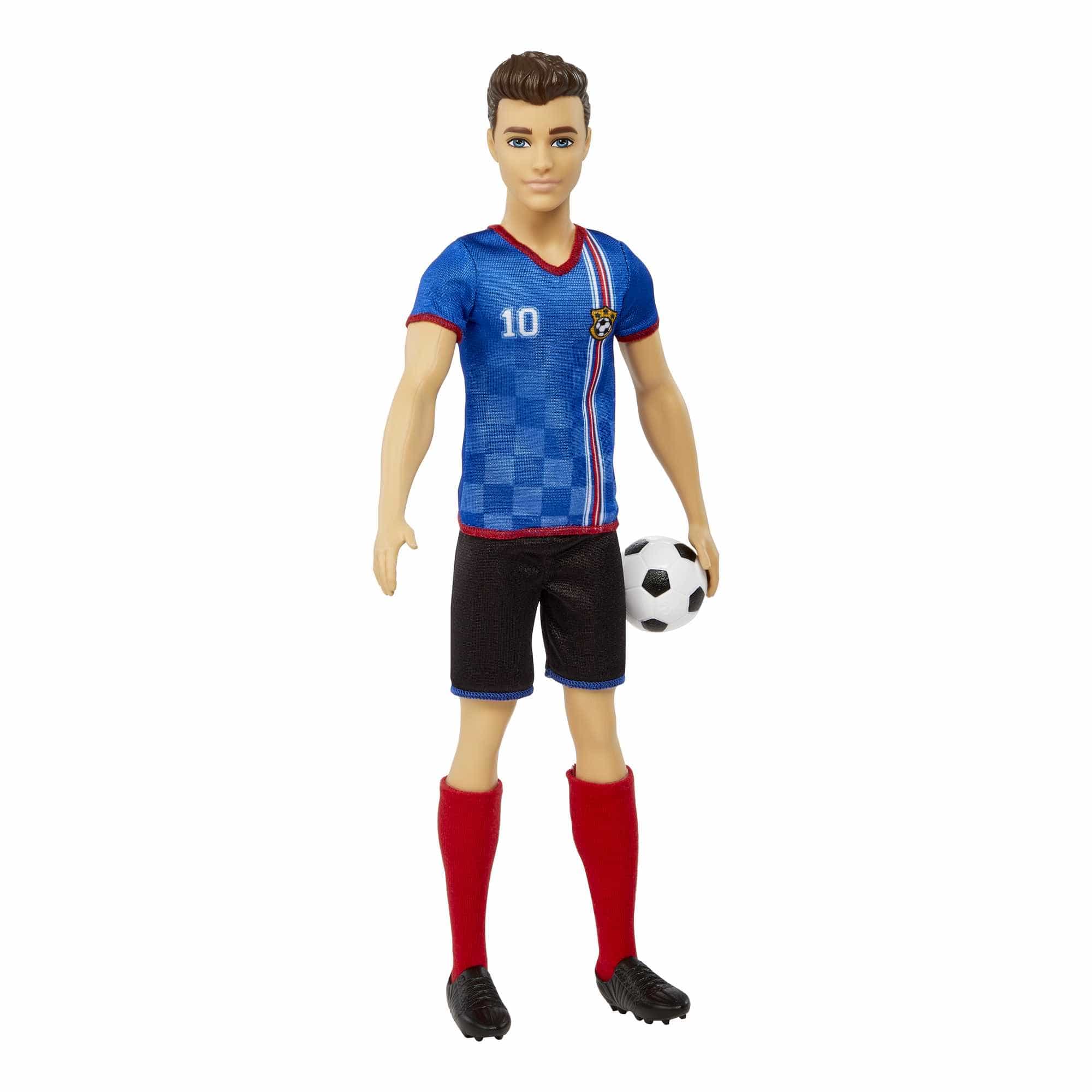 Barbie Ken Footballer Elite Championship Collection Pro Soccer Superstar Action Doll 194735015221