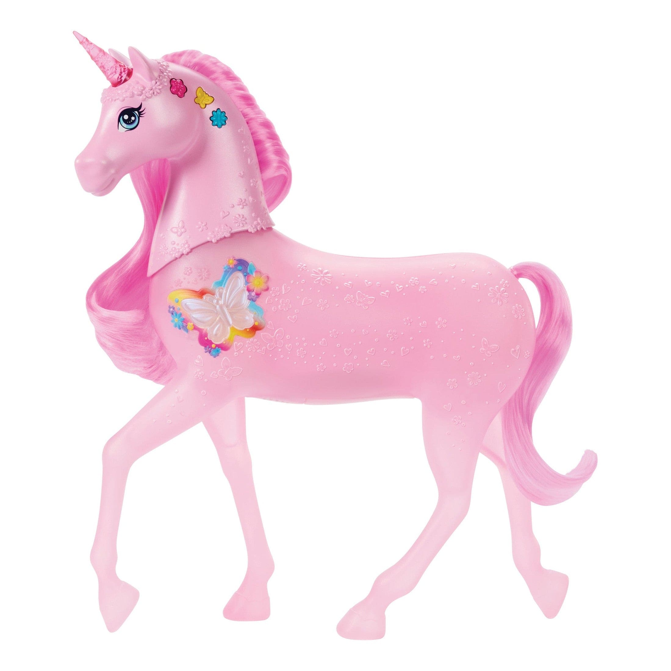 Barbie Sparkle Lights Unicorn Toy with Colorful Light Effects