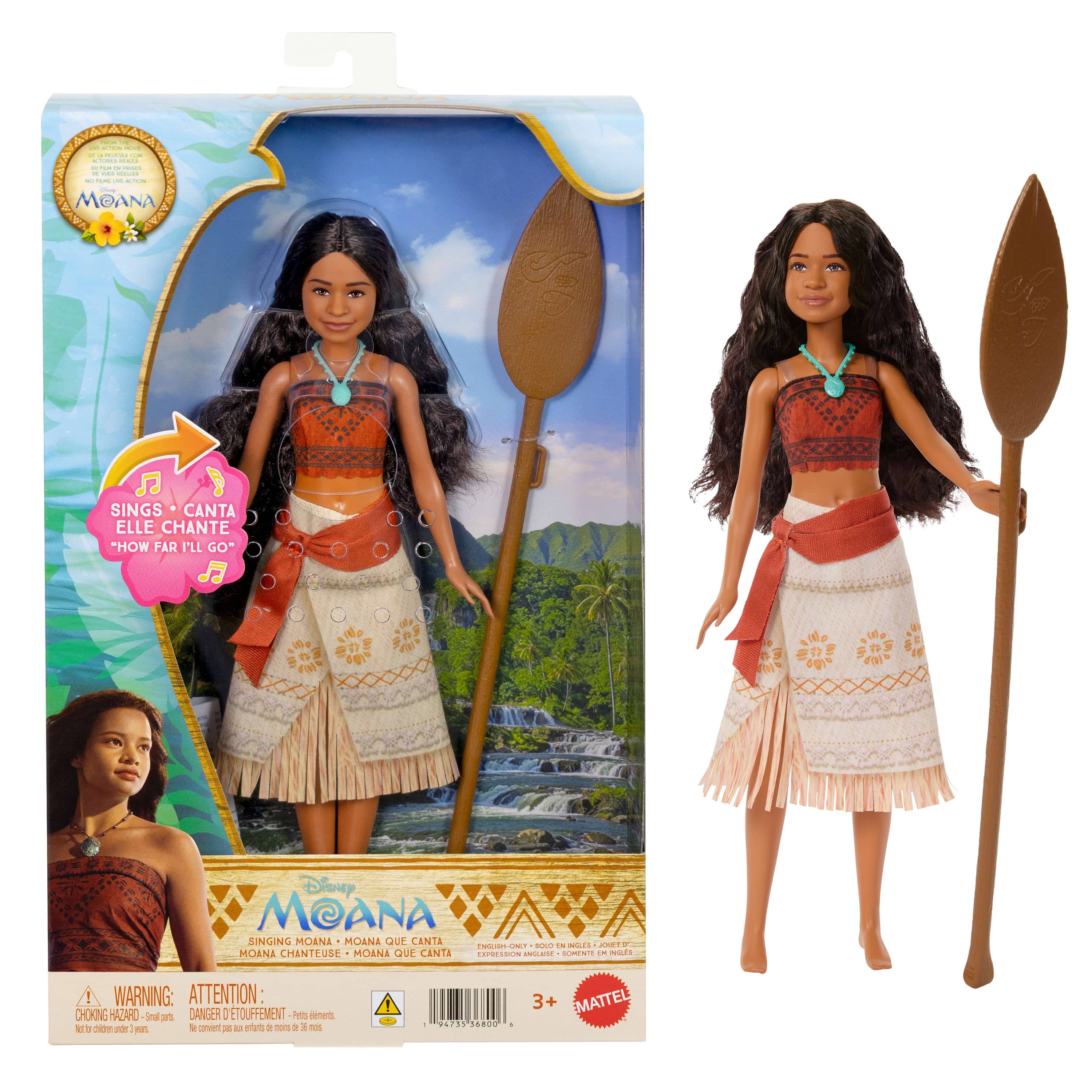 Disney Moana Live-Action Singing Fashion Doll 194735368006