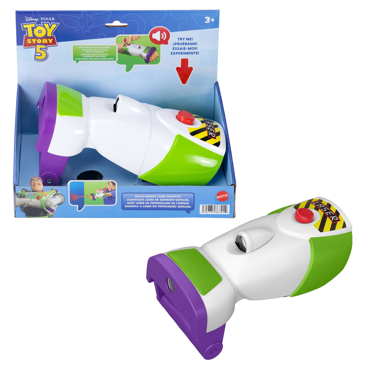 Disney Pixar Toy Story 5 Buzz Lightyear Space Ranger Laser Gauntlet 194735356812