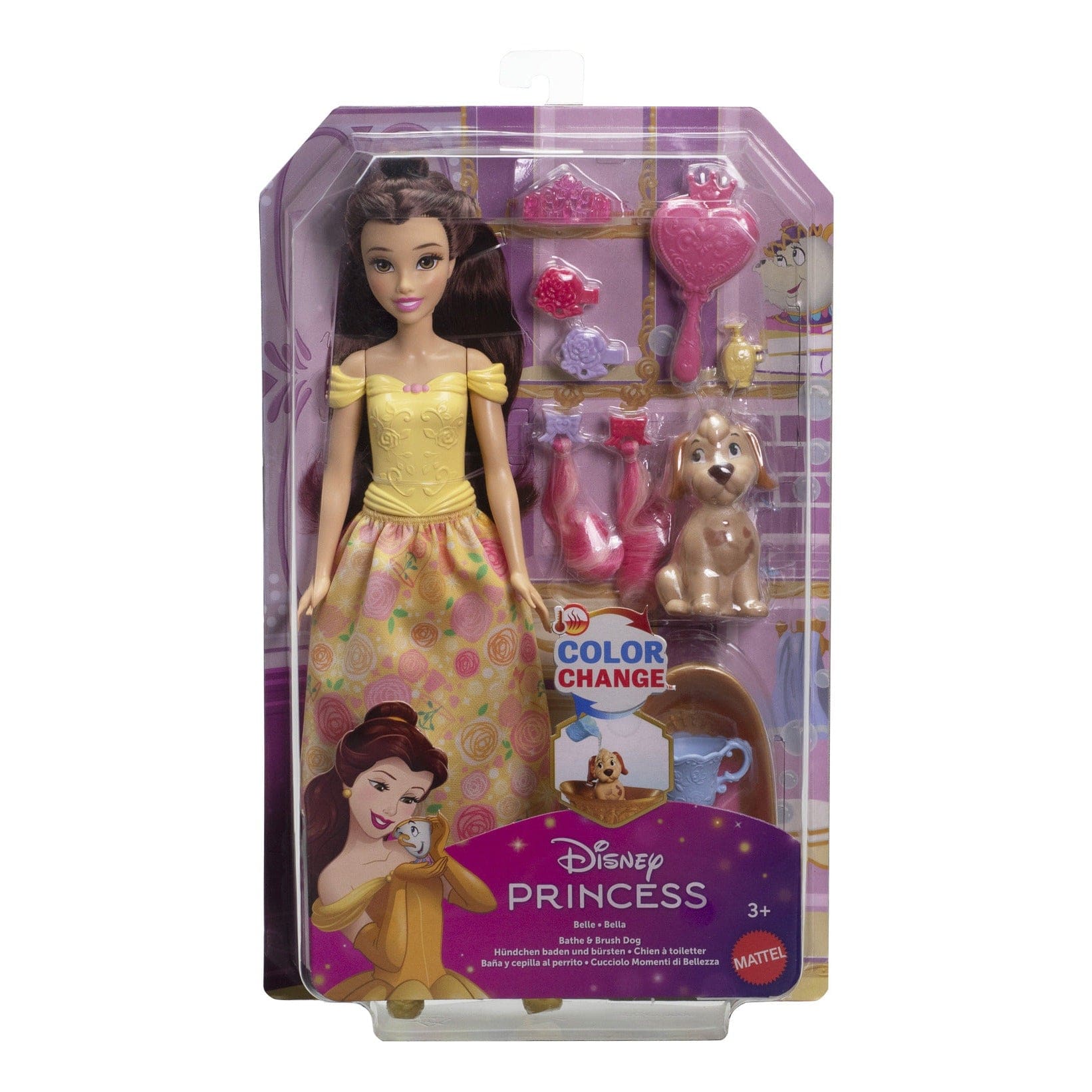 Disney Princess Animal Capsule Belle and Animal Toy by Mattel