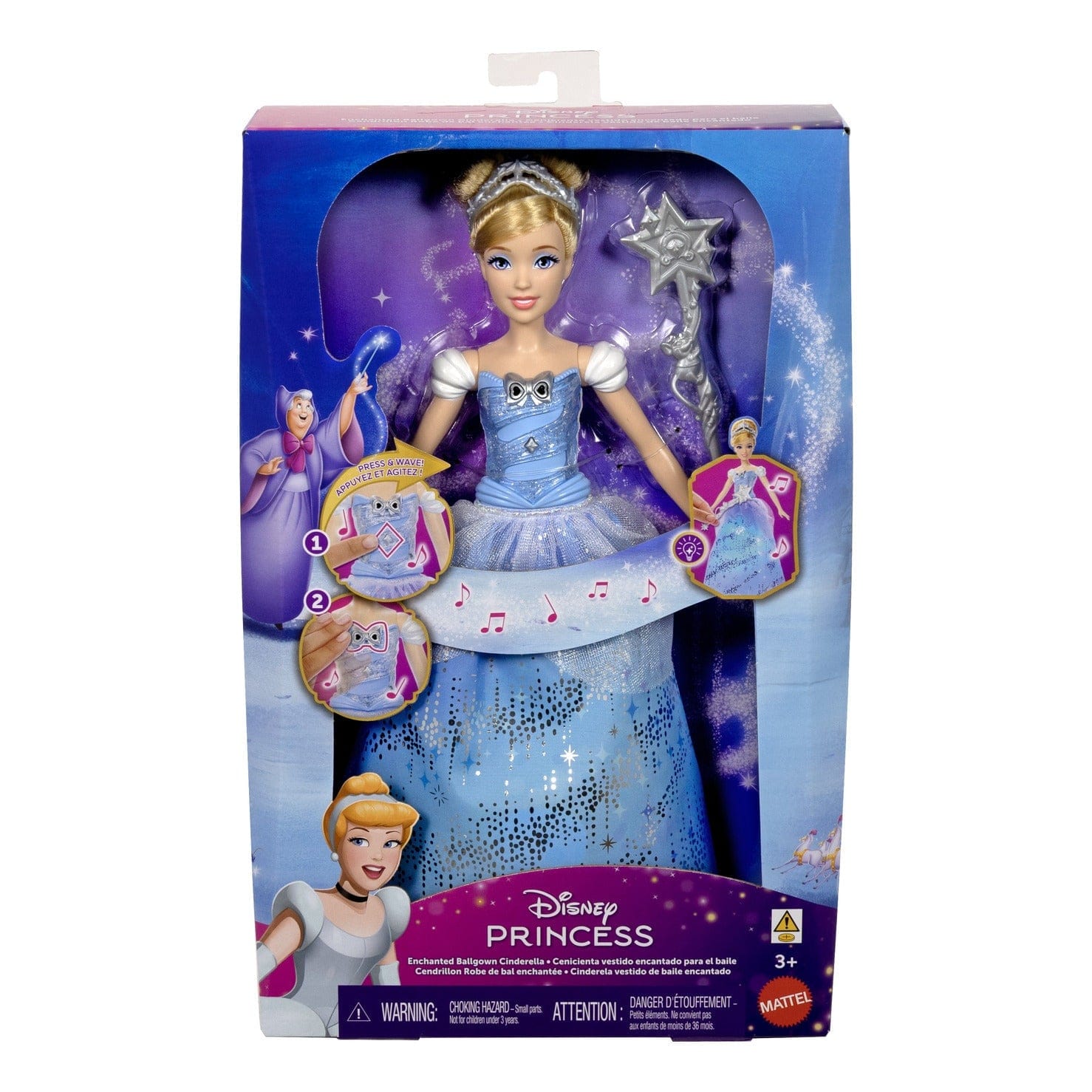 Disney Princess Cinderella Feature Doll from Lennies Toys by Mattel 194735259120