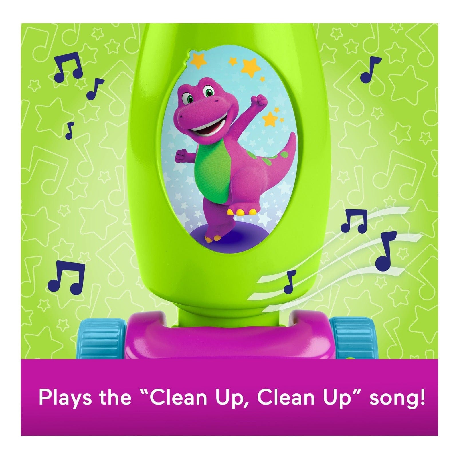 Fisher Price Barney's World Clean Up Vacuum for Kids Learning Responsibility and Imaginative Play
