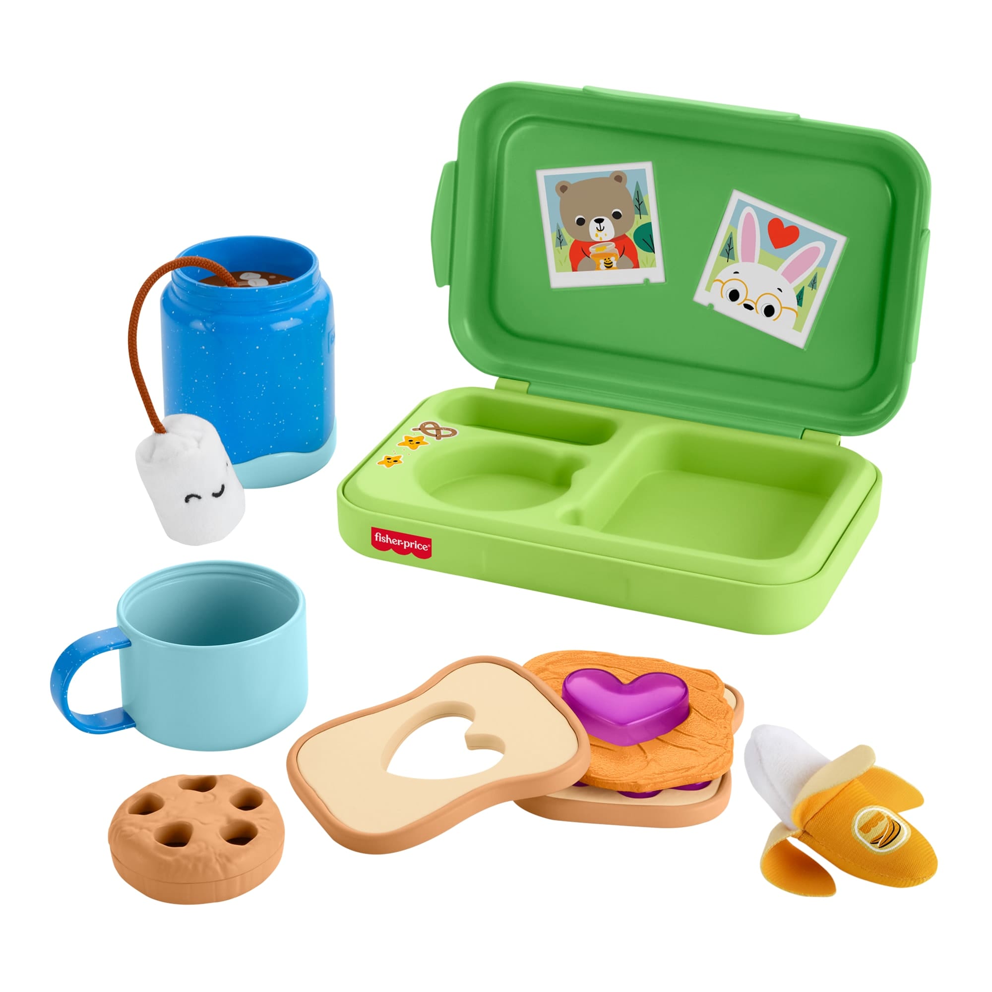 Fisher-Price Friendship Forest Activity Lunchbox With Snack Compartments And Easy-Open Design