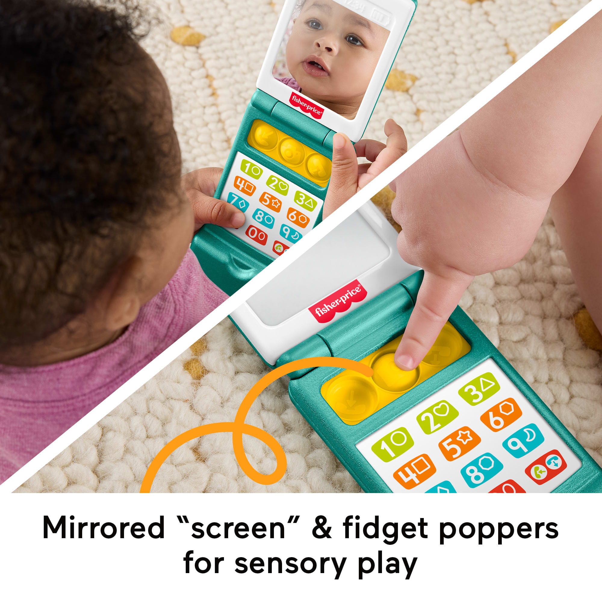 Fisher-Price Laugh And Learn Flip Phone Educational Toy For Toddlers Everyday Play
