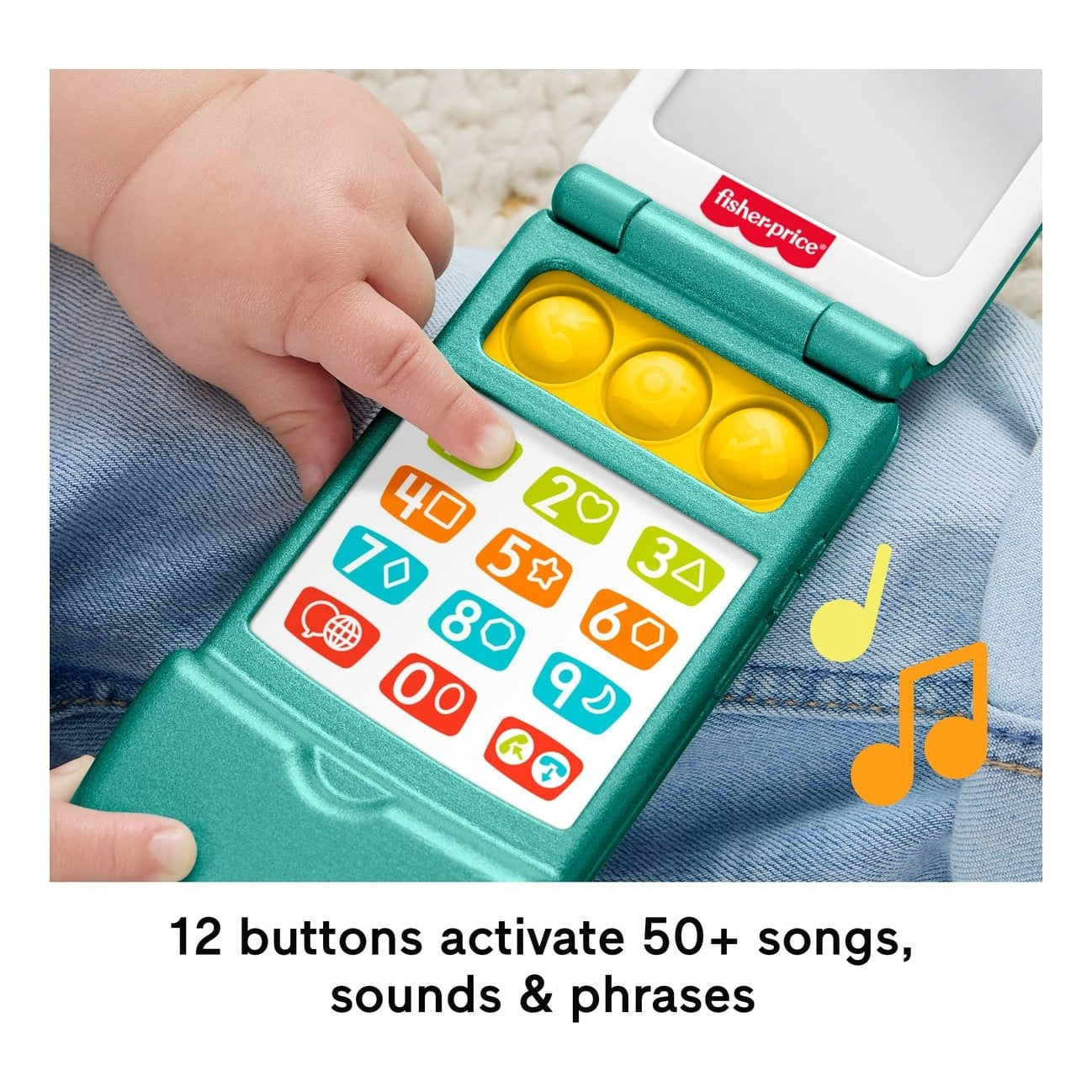 Fisher-Price Laugh And Learn Flip Phone Educational Toy For Toddlers Everyday Play