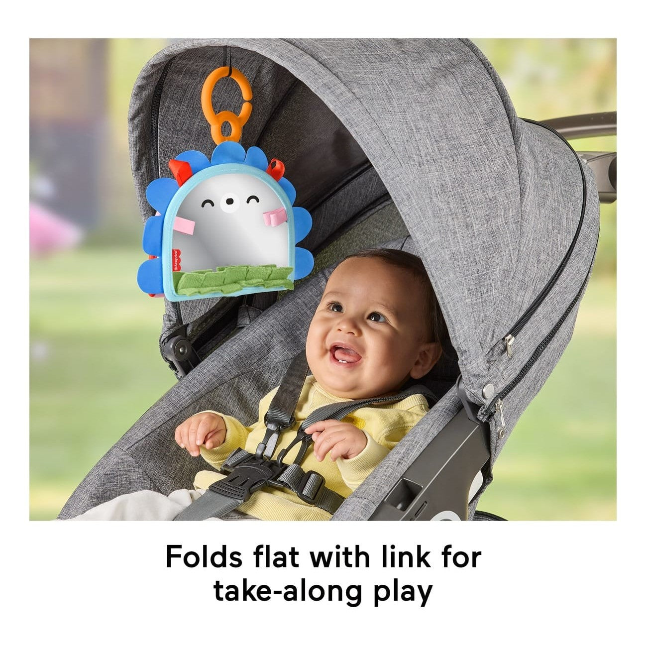 Fisher-Price Prop N Go Ultra Lightweight Durable Portable Mirror Travel Toy Accessory