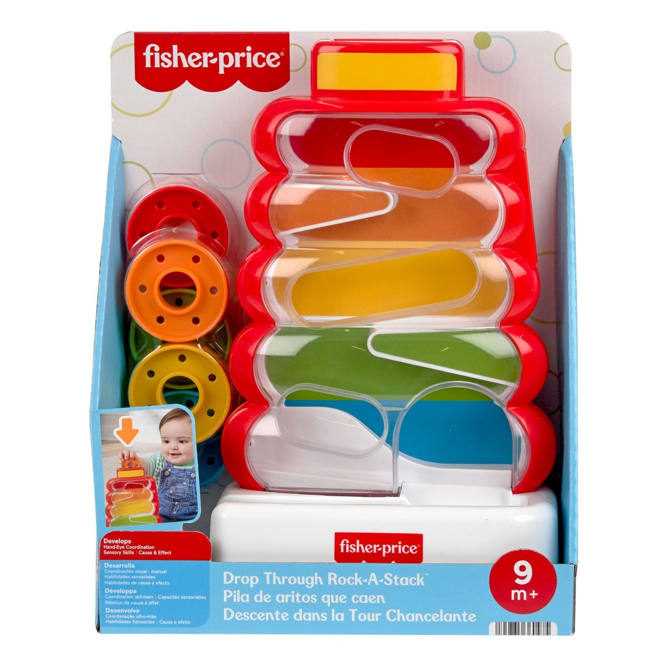 Fisher-Price Rock-A-Stack Drop-Through Stacking Toy For Early Learning Development