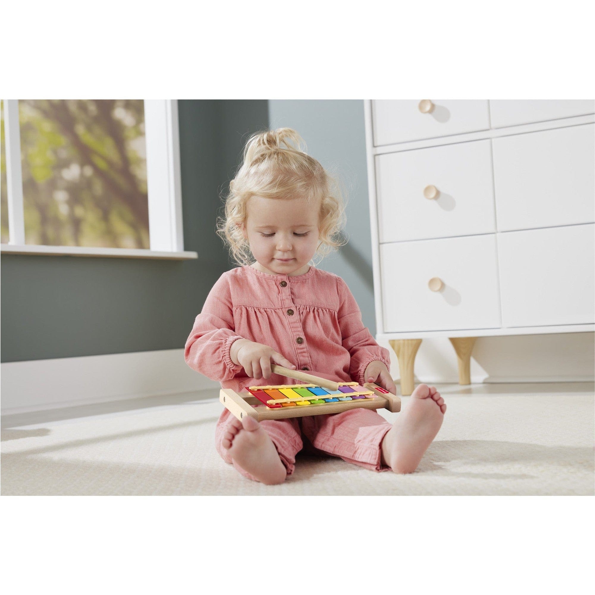 Fisher Price Wooden Xylophone Musical Instrument for Toddlers and Young Children