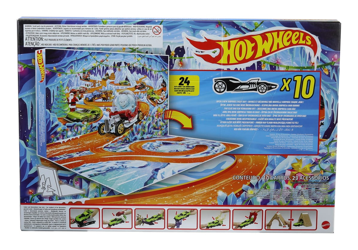Hot Wheels 2026 Advent Calendar with 10 Cars and 24 Accessories 194735363384