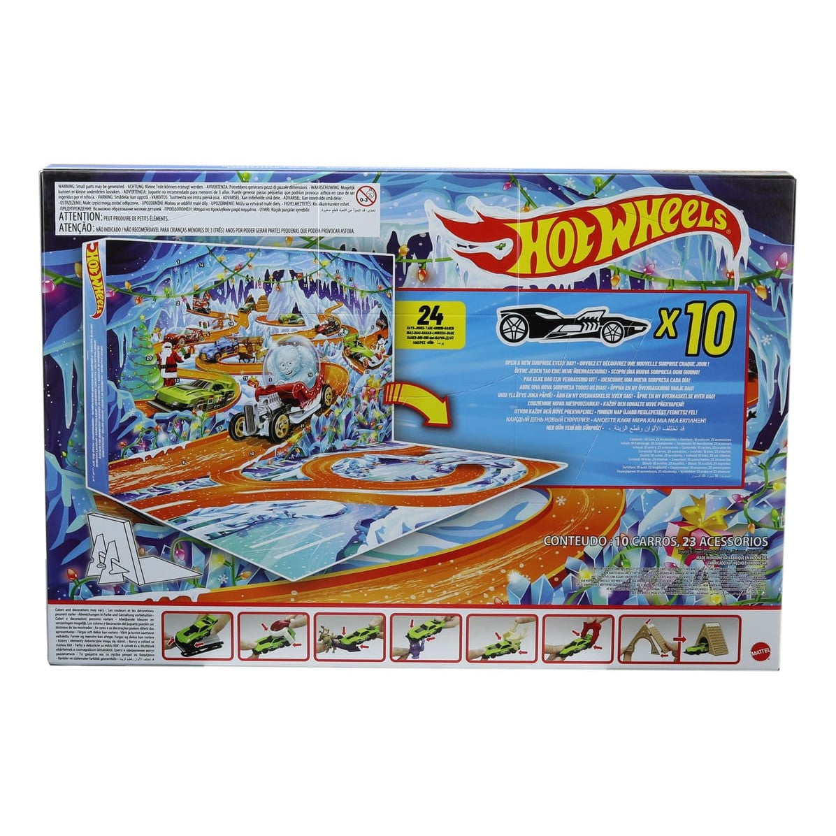 Hot Wheels 2026 Advent Calendar with 10 Cars and 24 Accessories 194735363384