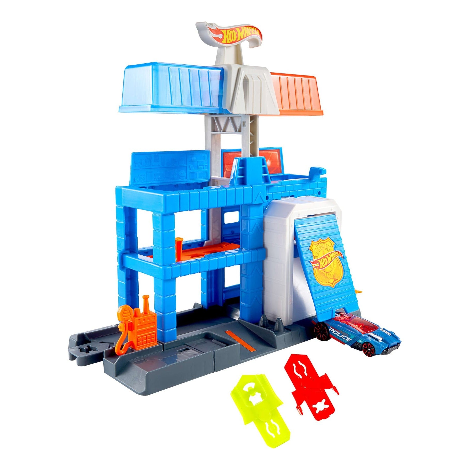 Hot Wheels City Elite Series Downtown Police Tower Skyline Edition Deluxe Playset