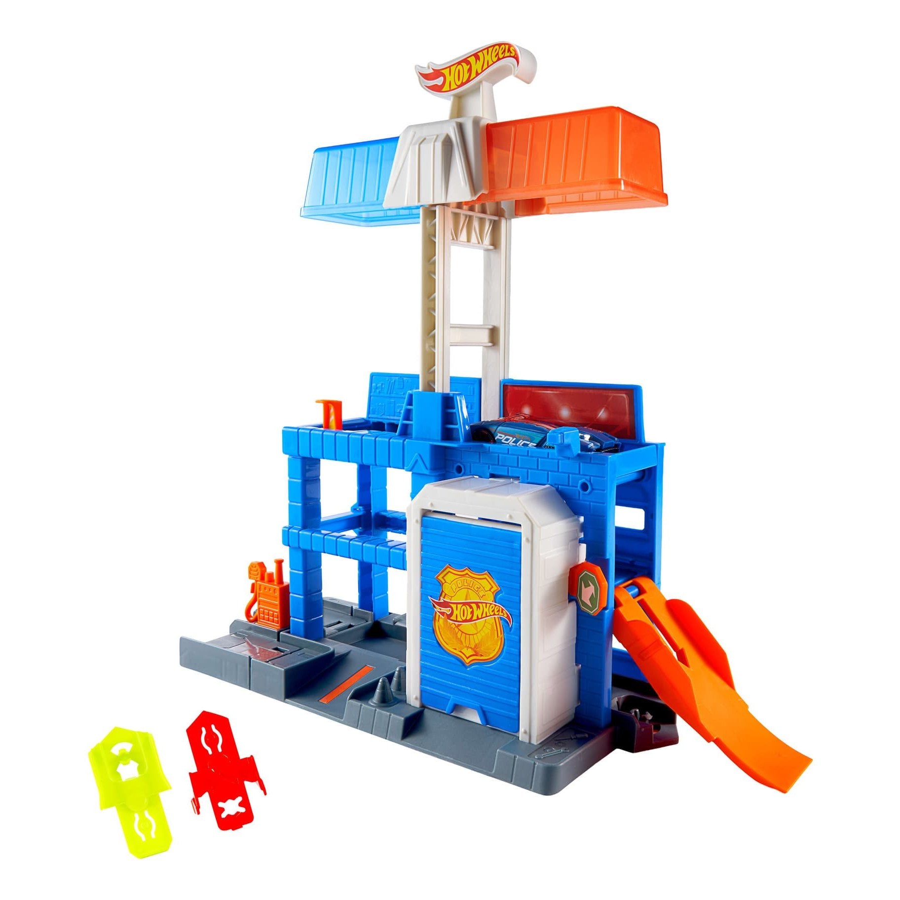 Hot Wheels City Elite Series Downtown Police Tower Skyline Edition Deluxe Playset