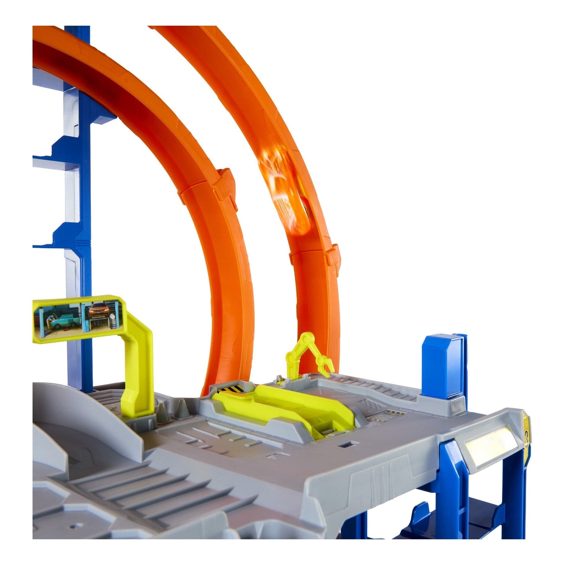 Hot Wheels City Mega Loop Garage Playset for Kids with Thrilling Adventures and Imaginative Play 194735264162