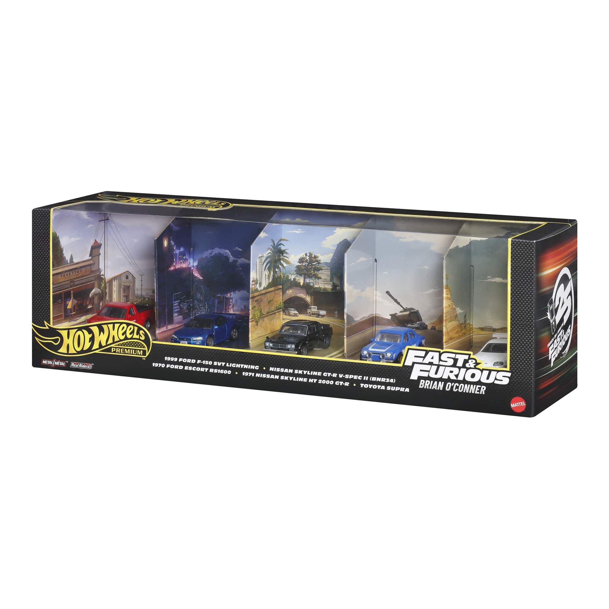 Hot Wheels Premium Fast & Furious Brian O'Conner 25th Anniversary 5-Pack