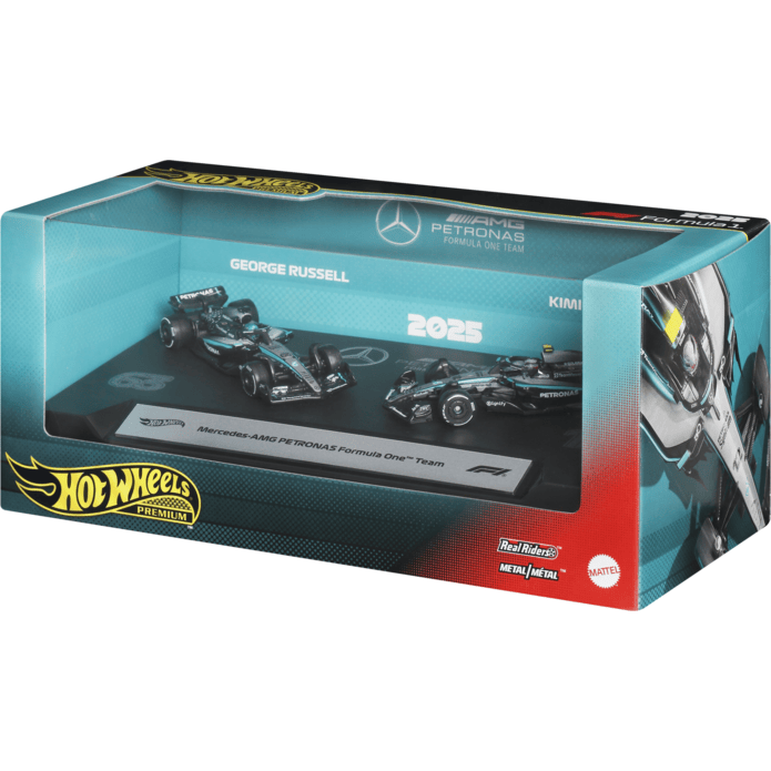 Hot Wheels Premium Formula One Grand Prix Collectors Edition Mercedes Die-Cast Set