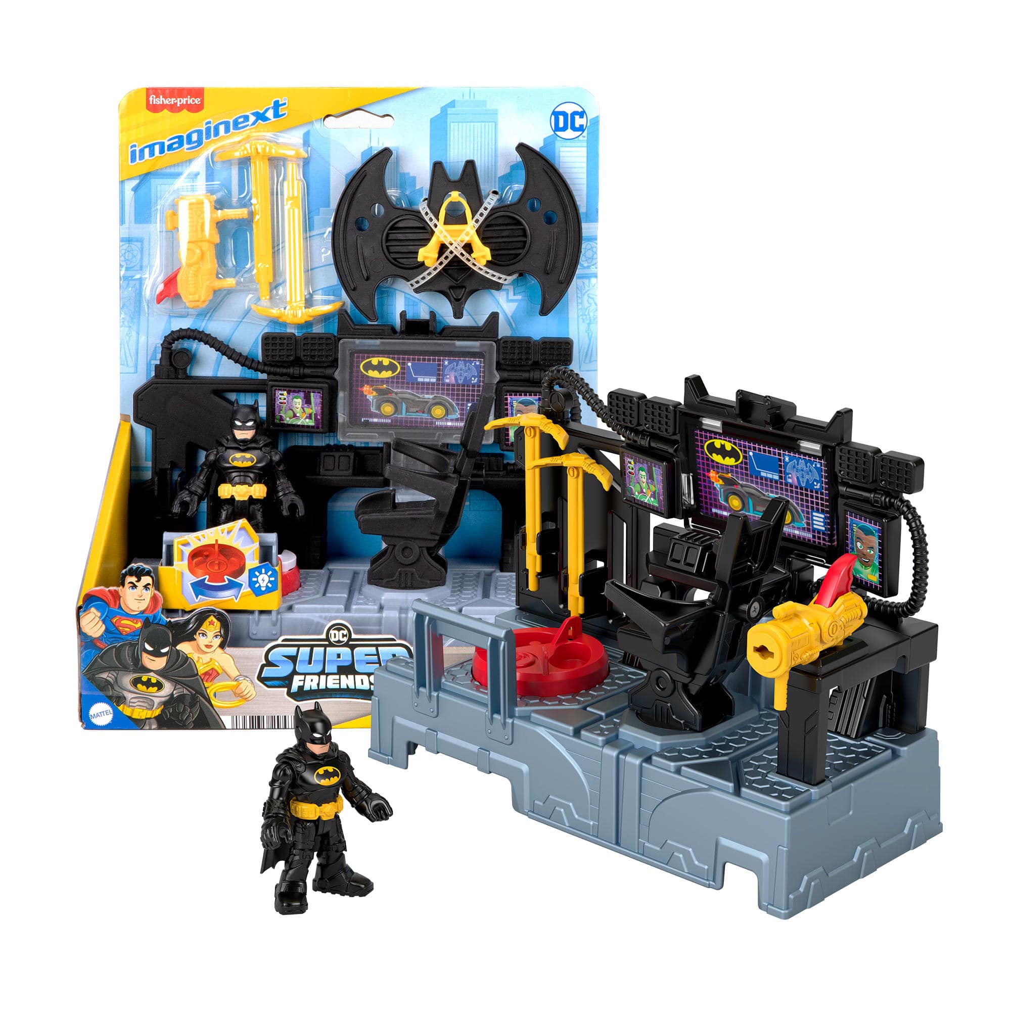 Imaginext DC Super Friends Bat Command Center Playset with Elevator and Cannon 194735294701