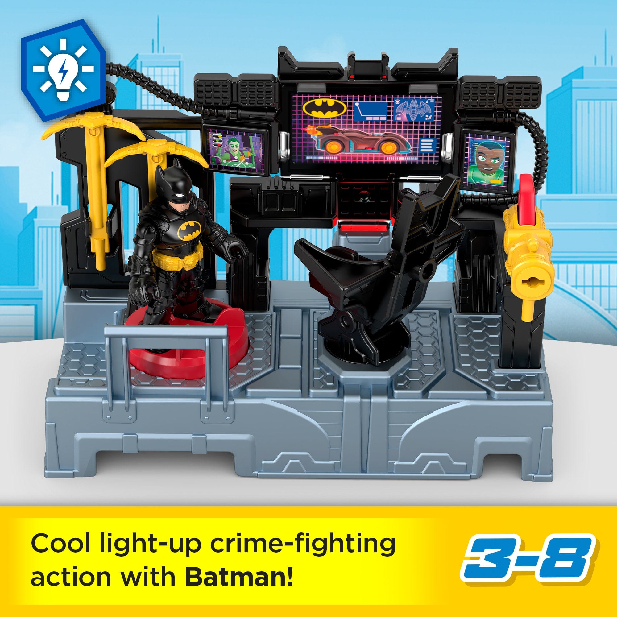 Imaginext DC Super Friends Bat Command Center Playset with Elevator and Cannon 194735294701