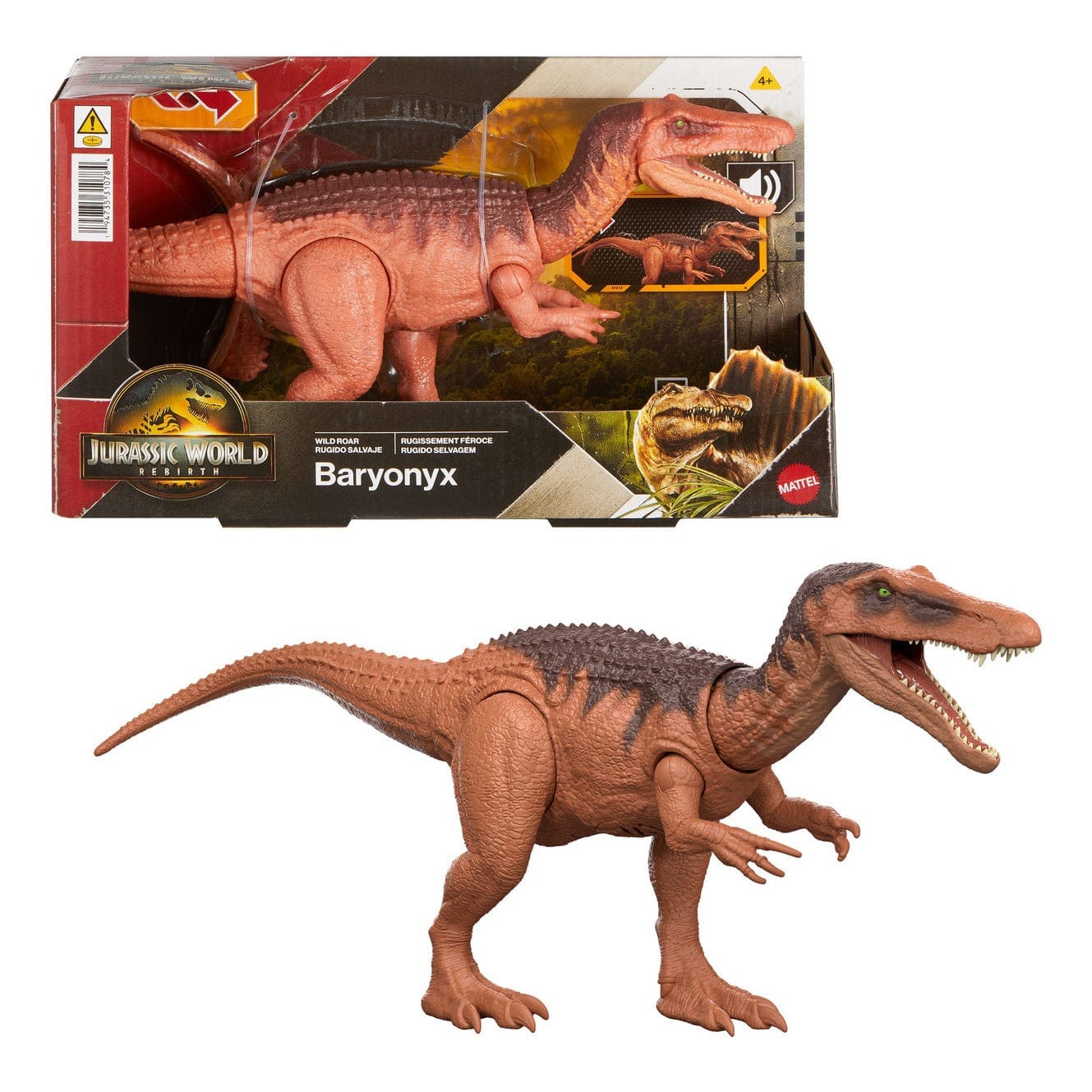 Jurassic World Saga Wild Roar Baryonyx Figure by Mattel 194735310784