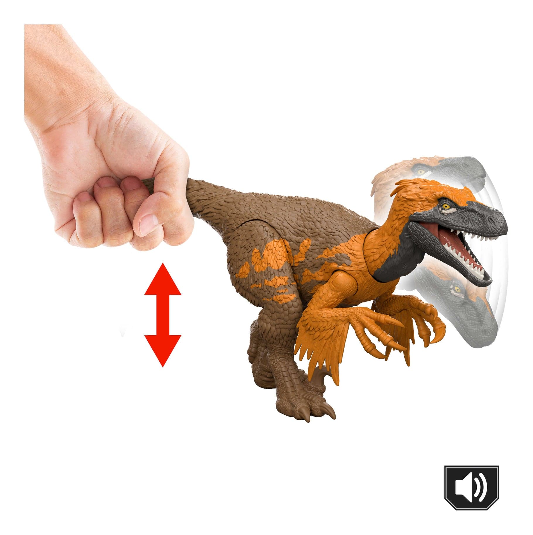 Jurassic World Saga Wild Roar Utahraptor Figure by Mattel 194735310791