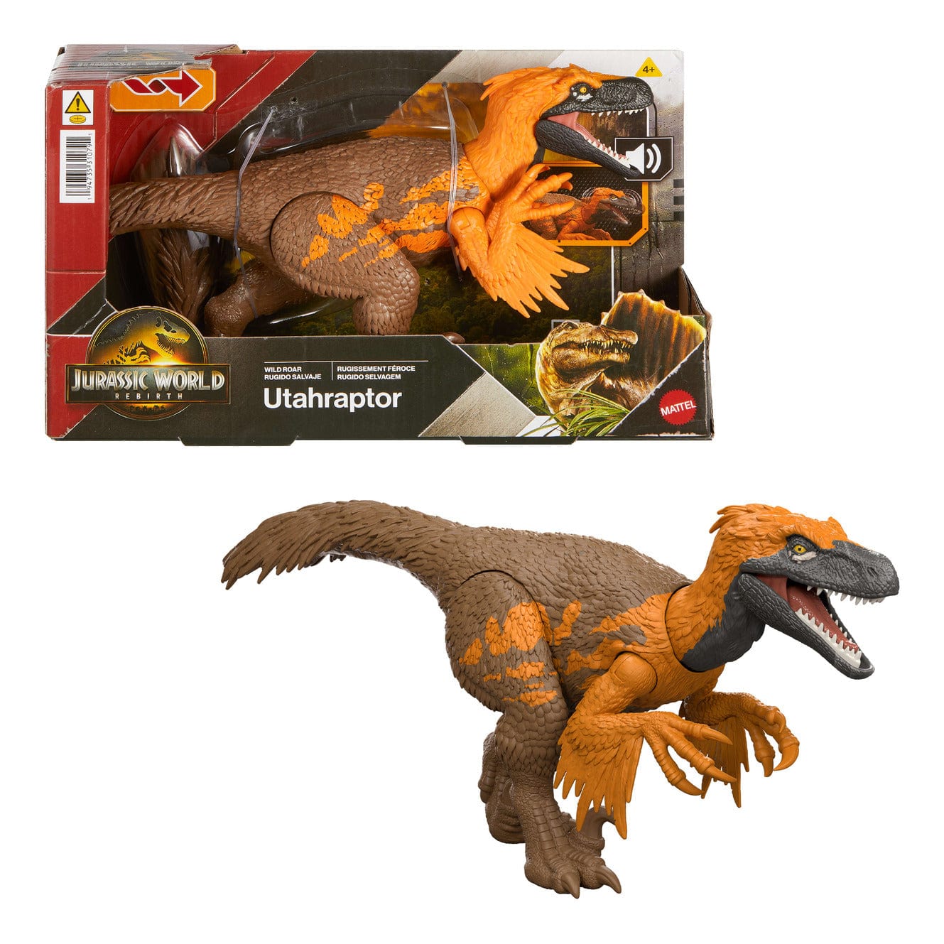 Jurassic World Saga Wild Roar Utahraptor Figure by Mattel 194735310791
