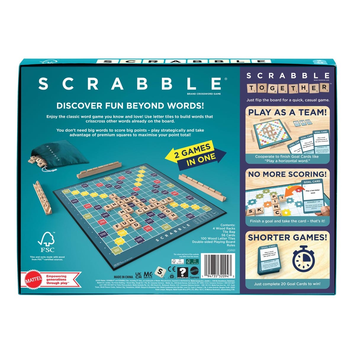 Lennies Toys Scrabble 2026 Edition Classic Word Strategic Version Pro Board Game