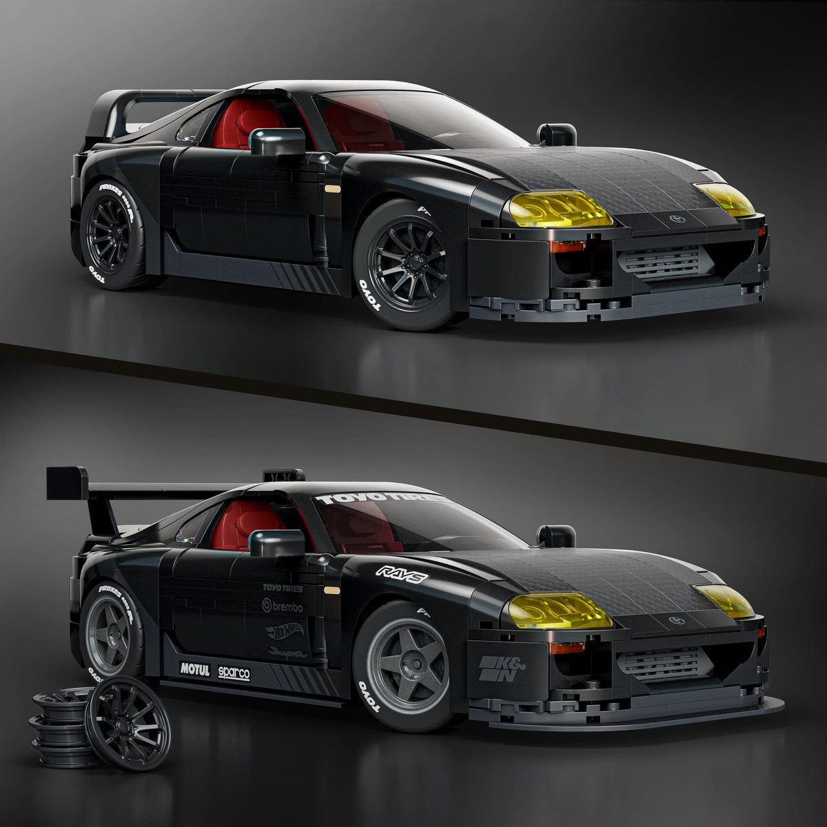 Mattel Brick Shop Hot Wheels ’94 Toyota Supra MKIV Building Set – 824 Pieces 194735349104