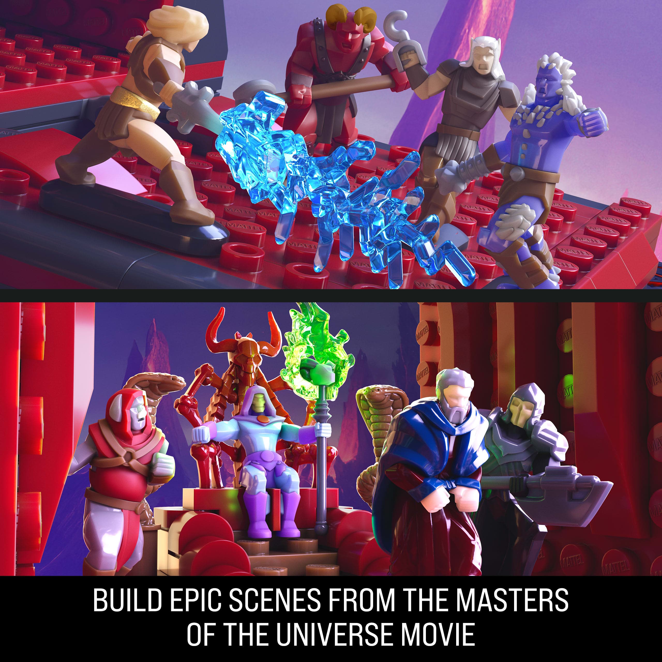 Mattel Brick Shop Masters of the Universe Clash at Snake Mountain Building Set 194735372577