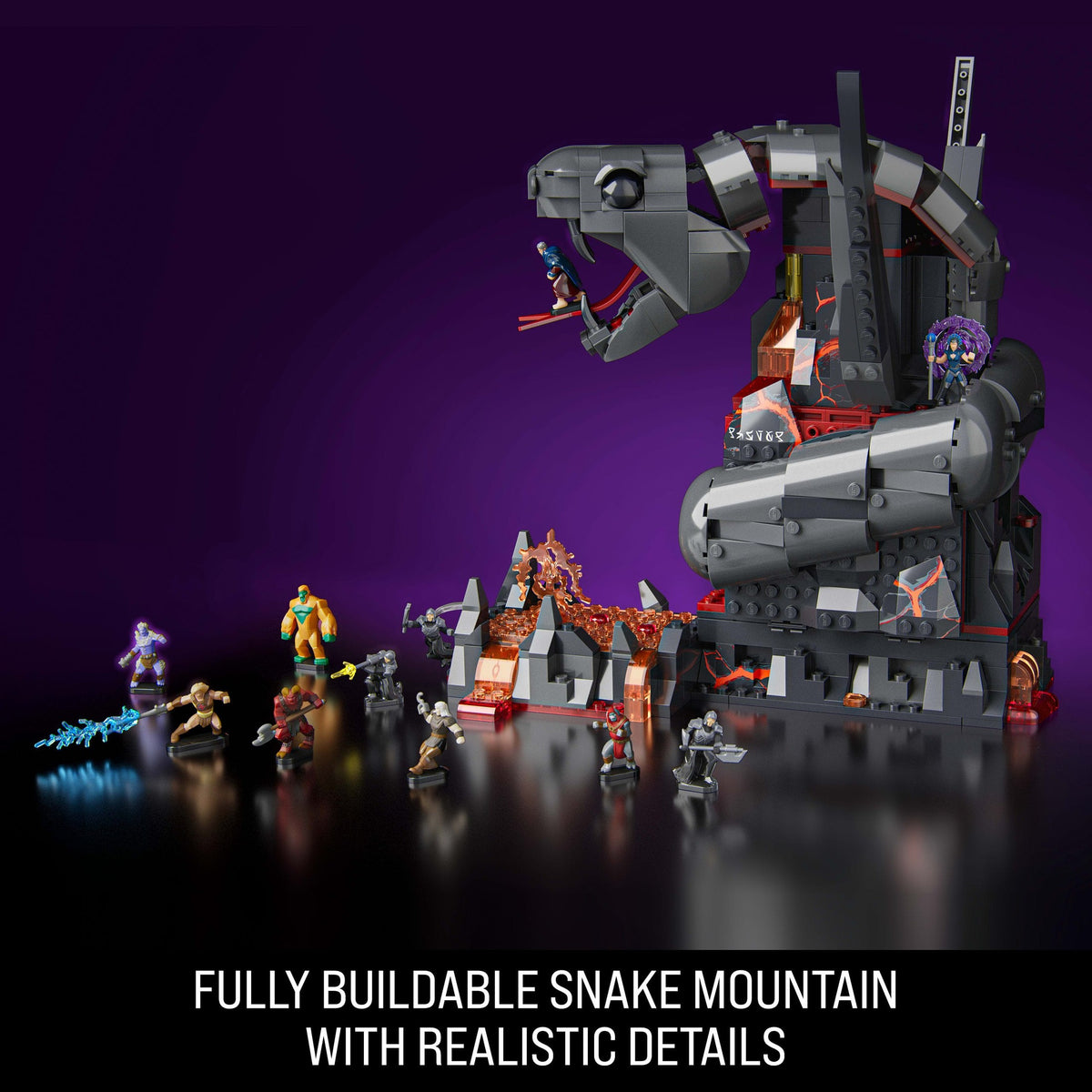 Mattel Brick Shop Masters of the Universe Clash at Snake Mountain Building Set 194735372577