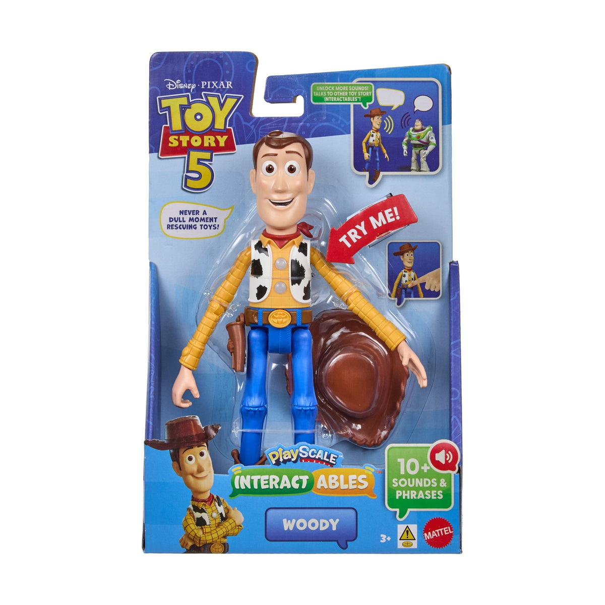 Mattel Disney Pixar Toy Story 5 Interactables Woody Talking Figure 194735356775
